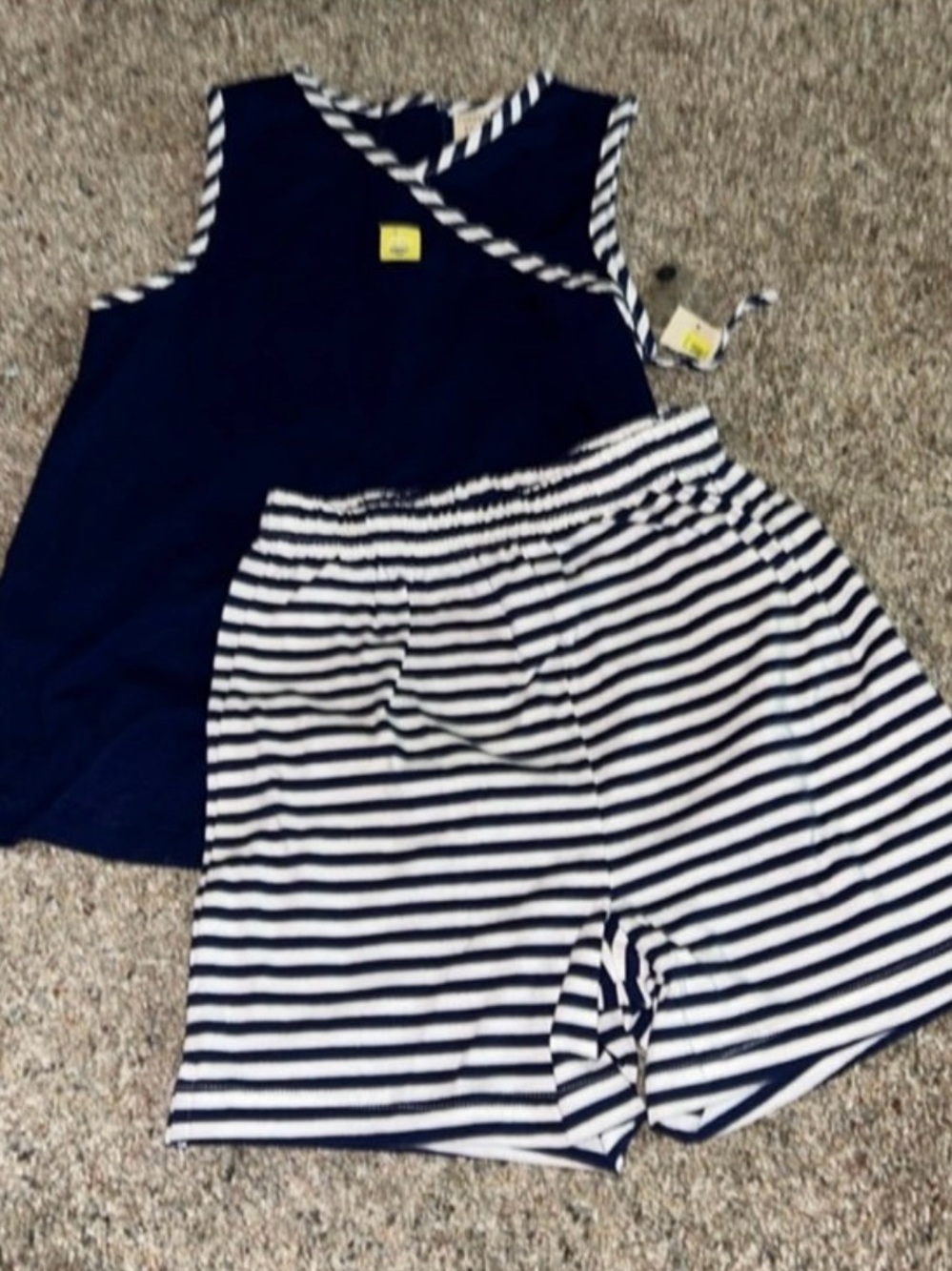 💐10 for $50 nWT Kids Navy Blue & White Striped One-Piece Set